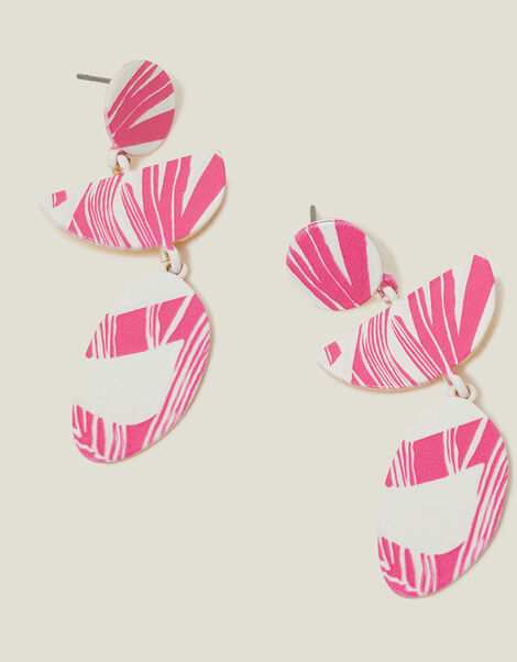 Print Mixed Shape Earrings, , large