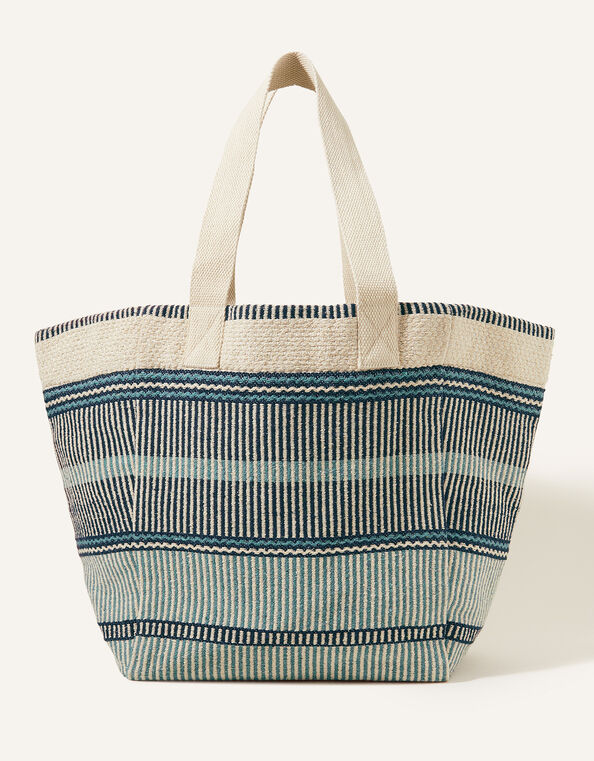 Stripe Woven Shoulder Bag, , large