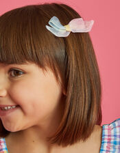 2-Pack Girls Ombre Bow Hair Clips, , large
