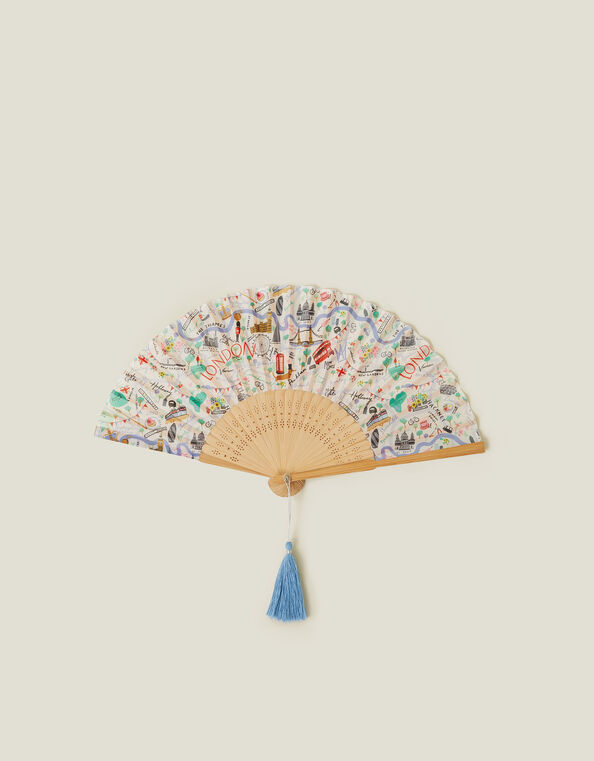 London Print Foldable Fan, , large