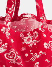 Paisley Print Shopper Bag, , large