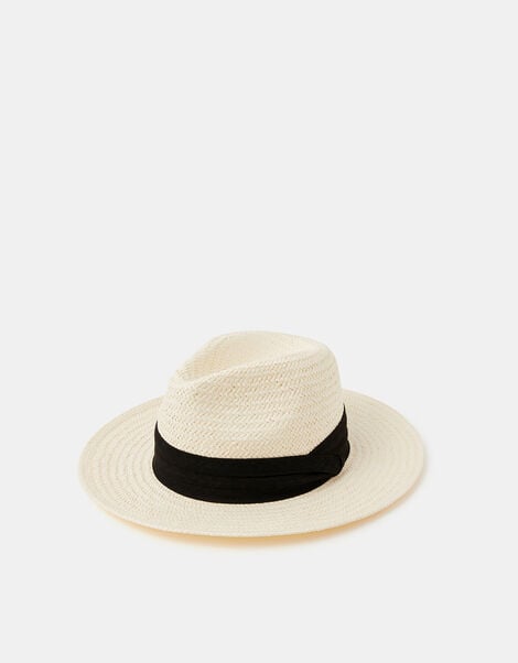 Louise Straw Fedora Hat, , large