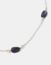 Sterling Silver Agate Station Bracelet, , large