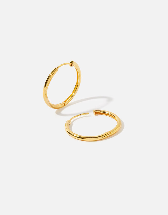 Gold Vermeil Medium Hoops , , large