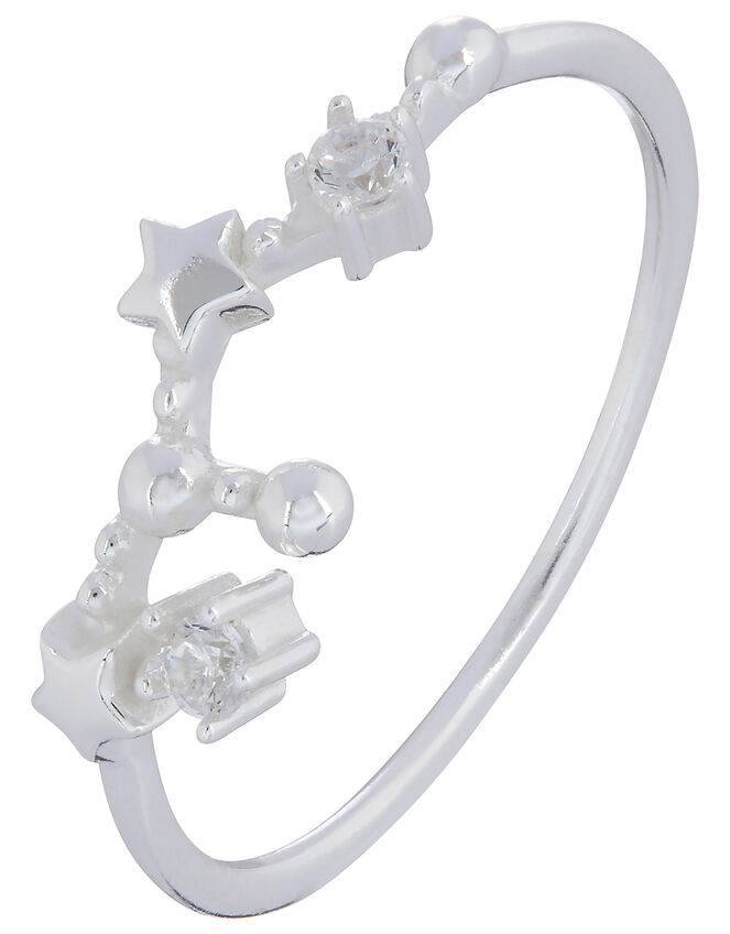 Sterling Silver Constellation Ring - Leo, White (ST CRYSTAL), large