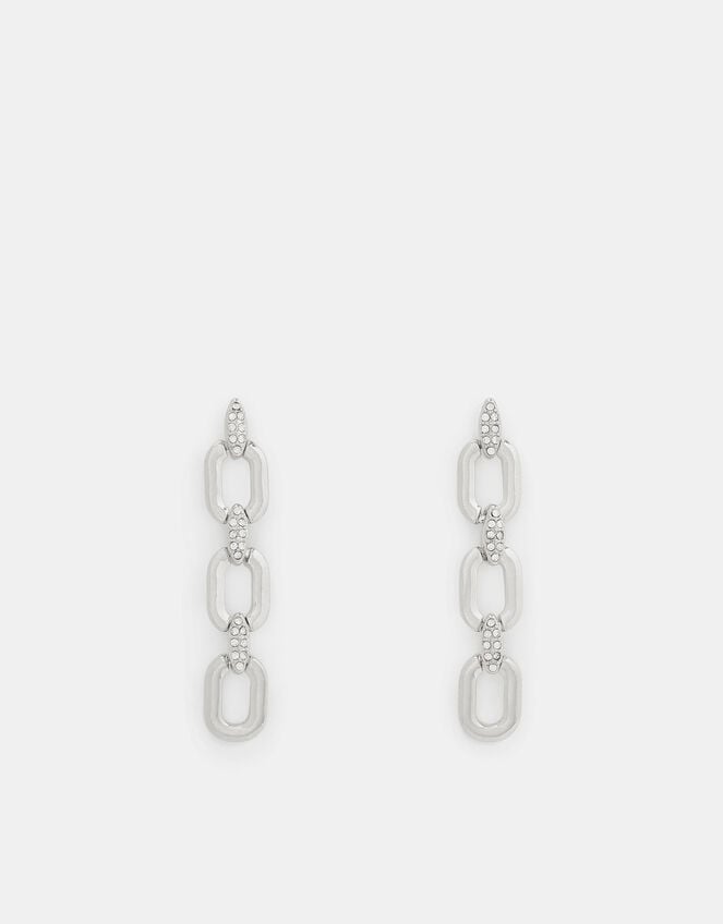 Diamant&eacute; Chain Link Drop Earrings, , large