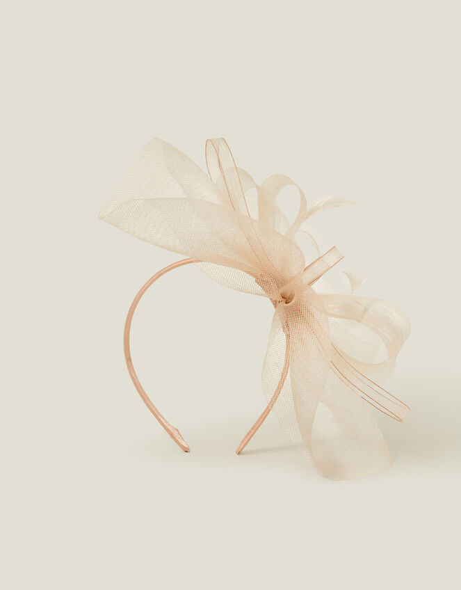 Mia Mini Crin Fascinator, Natural (CHAMPAGNE), large