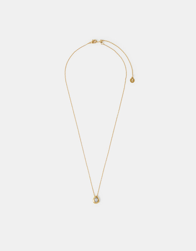 14ct Gold-Plated Crystal Pendant Necklace, , large