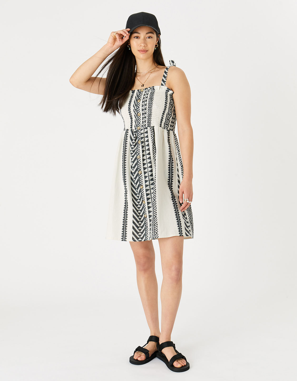 Jacquard Bandeau Dress Black Beach holiday dresses Accessorize Global