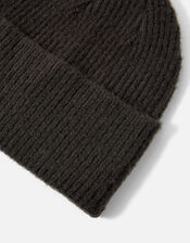 Soho Knit Beanie Hat, Black (BLACK), large