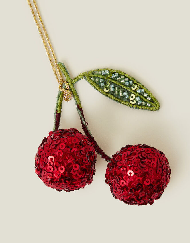 Embellished Cherries Hanging Decoration, , large