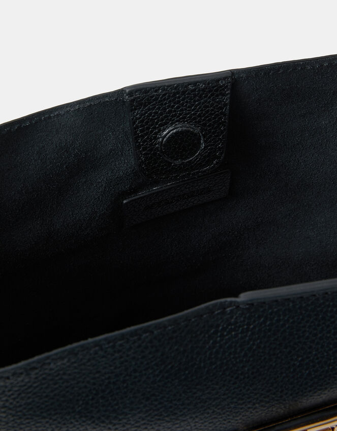Leather Bucket Crossbody Bag, , large