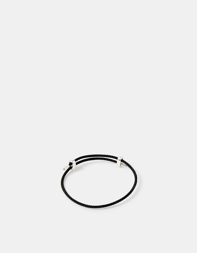 Adjustable Cord Bracelet , Black (BLACK), large