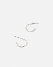 Sterling Silver Twisted Rope Hoops, , large