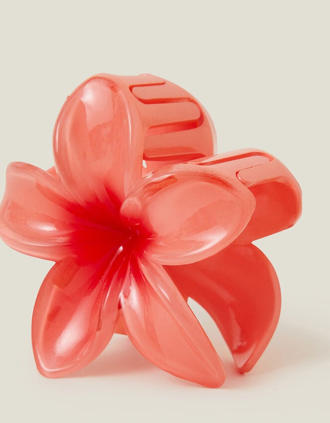 Tropical Flower Claw Clip Orange, , large
