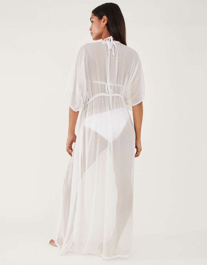 Palm Embroidered Kimono, Ivory (IVORY), large