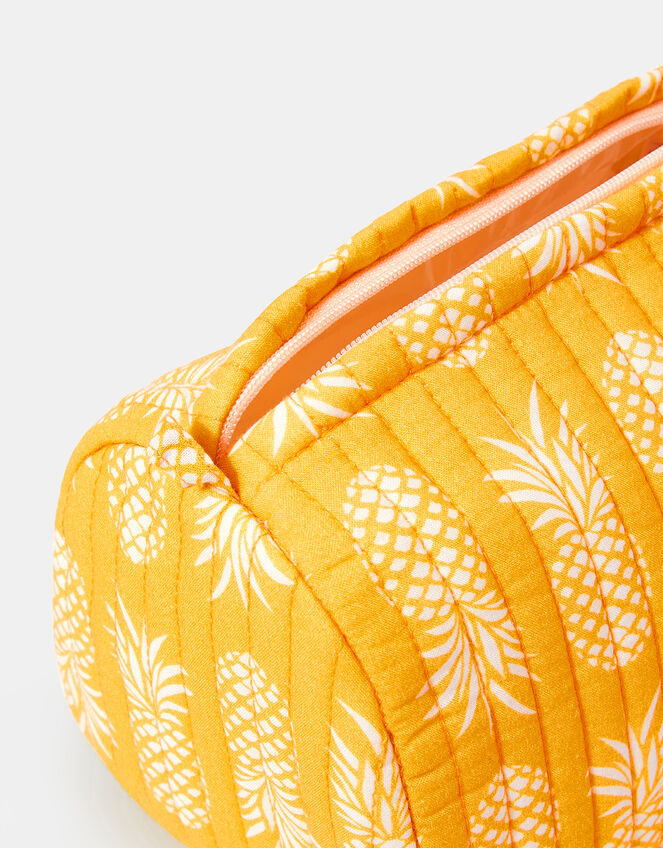 Quilted Pineapple Medium Make Up Bag, , large