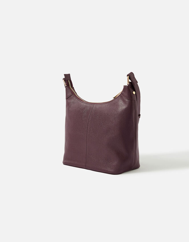 Leather Scoop Shoulder Bag Red Introducing Z by Accessorize