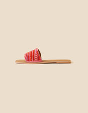 Bright Swirl Beaded Sliders, Pink (PINK), large