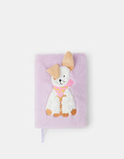 Girls Fluffy Puppy Notebook, , large