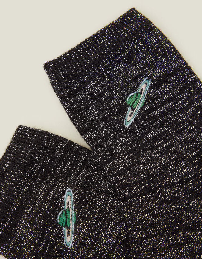 Sparkle Planet Embroidered Socks, , large