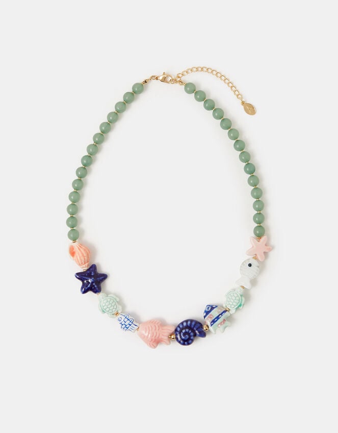 Ceramic Fish Bead Necklace, , large