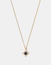 14ct Gold-Plated Gemstone Star Pendant Necklace, , large