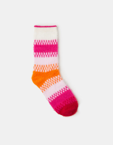 Checkerboard Stripe Bed Socks, , large