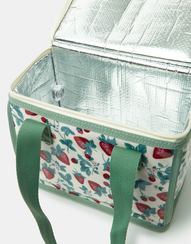 Strawberry Print Lunch Bag, , large