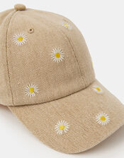 Daisy Embroidered Baseball Cap, , large