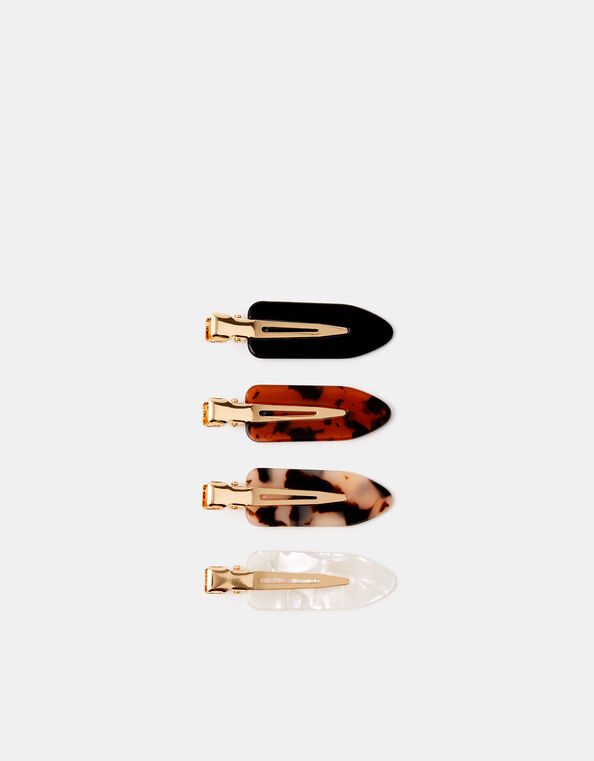 4-Pack Tort Creaseless Hair Clips, , large