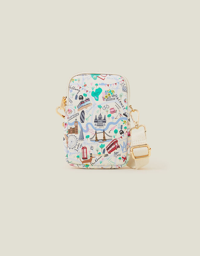 London Print Phone Bag, , large