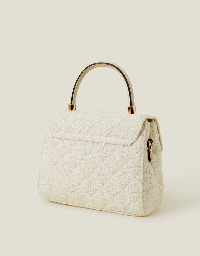 Quilted Boucle Handbag, , large