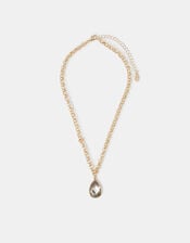 Teardrop Gemstone Pendant Necklace, , large