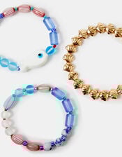 3-Pack Fish Beaded Bracelets, , large