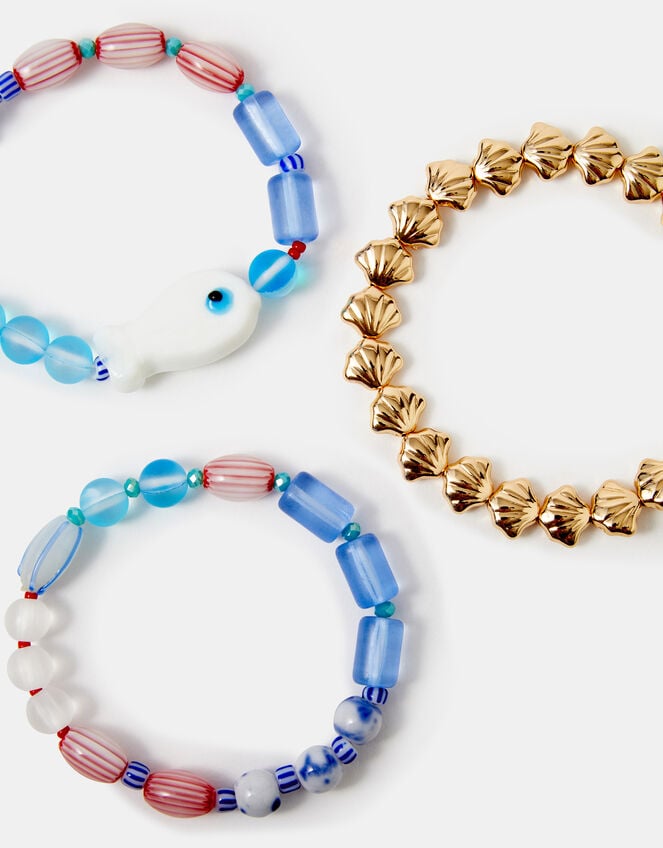3-Pack Fish Beaded Bracelets, , large