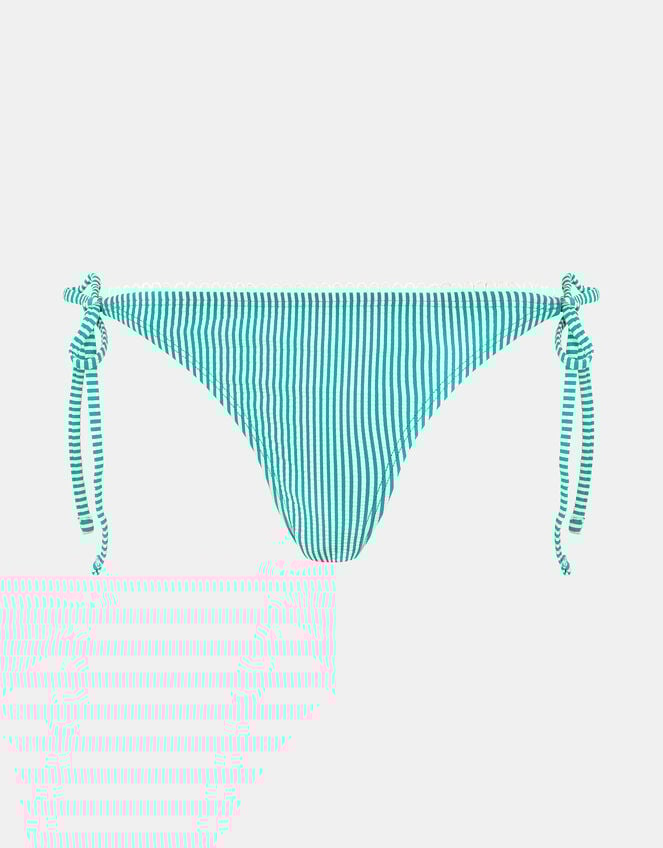 Stripe Tie Bikini Bottoms, Green (GREEN), large