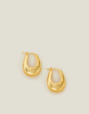 14ct Gold-Plated Horseshoe Hoop Earrings, , large