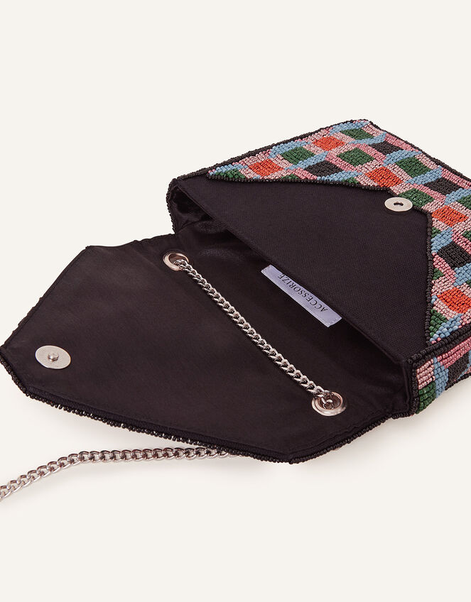 Geometric Beaded Chain Bag, , large