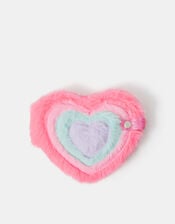 Girls Fluffy Heart Notebook, , large