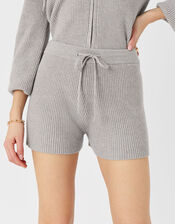 Knit Rib Lounge Shorts, Grey (LIGHT GREY), large