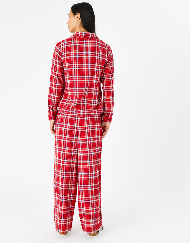 Check Button Down Pyjama Set, Red (RED), large