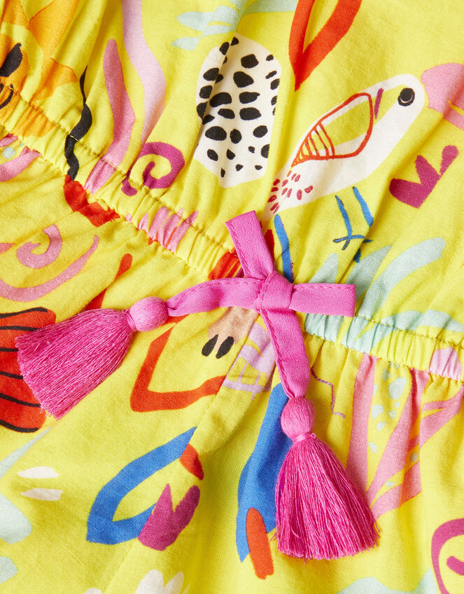 Sunshine Print Playsuit, Yellow (YELLOW), large