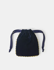 Initial Velvet Drawstring Bag, Multi (MULTI), large
