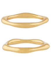 Gold-Plated Irregular Stacking Rings, Gold (GOLD), large