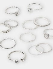 12-Pack Mix Crystal Rings, Silver (SILVER), large