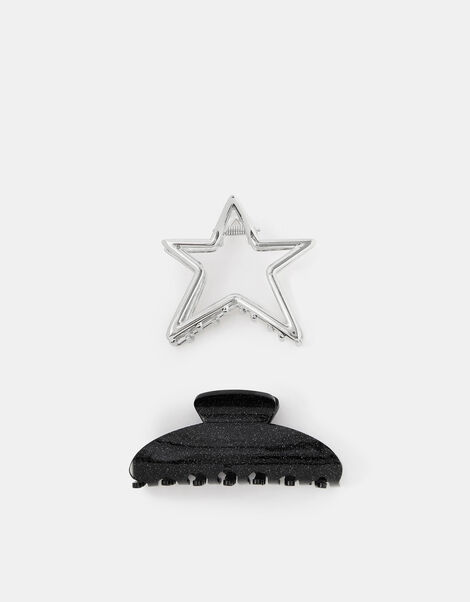 Glittery Star Claw Clips Set, , large