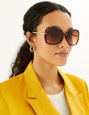 Sophie Metal Detail Square Sunglasses , , large