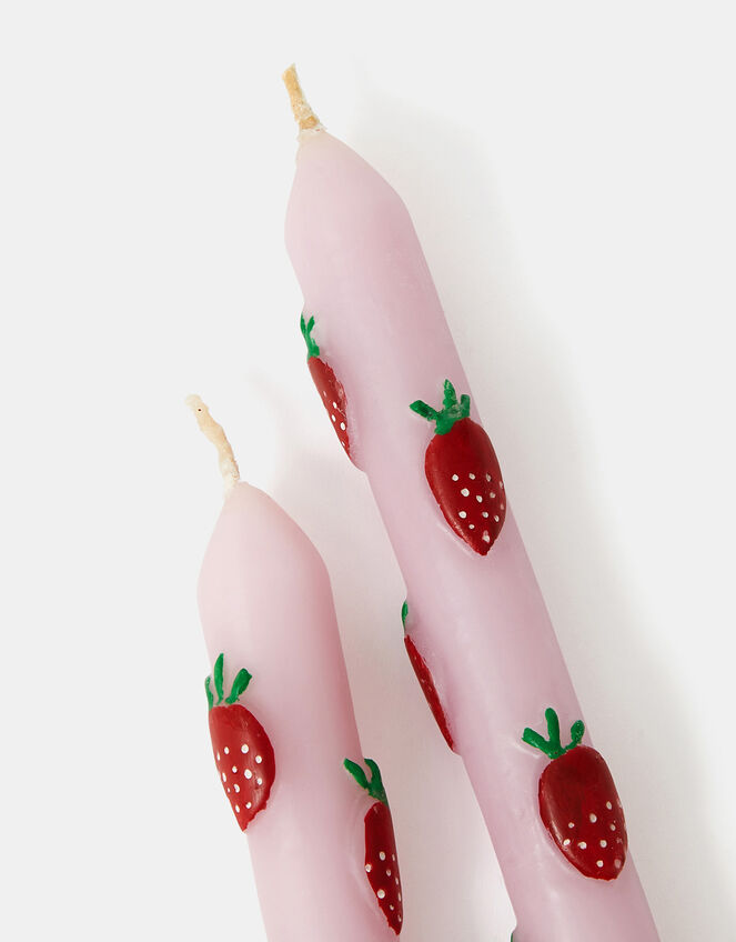 2-Pack Talking Tables Strawberry Taper Candles, , large