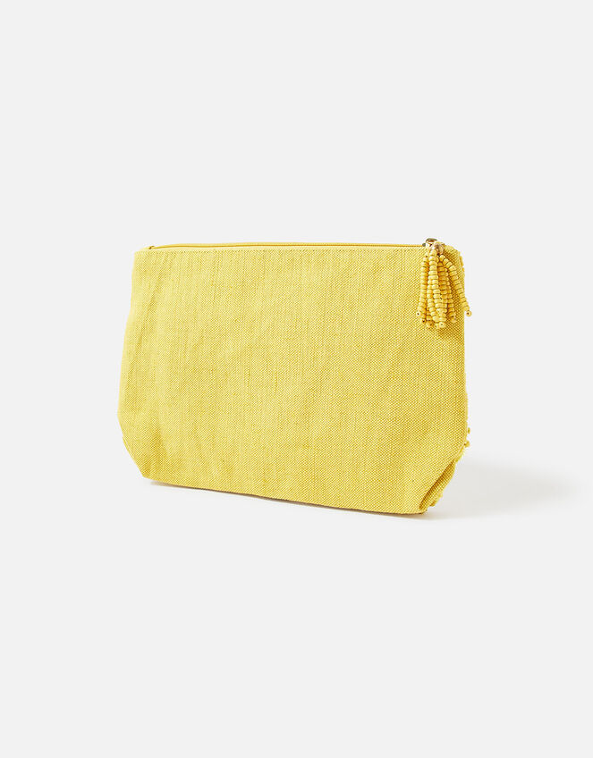 Embellished Raffia Large Flower Pouch, , large